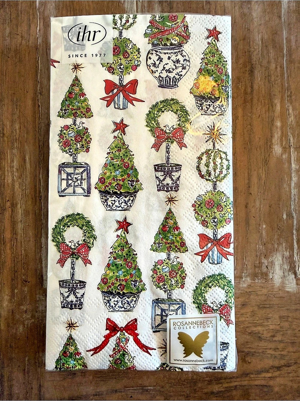 New- IHR Rosanne Beck Collection Christmas Napkins-16